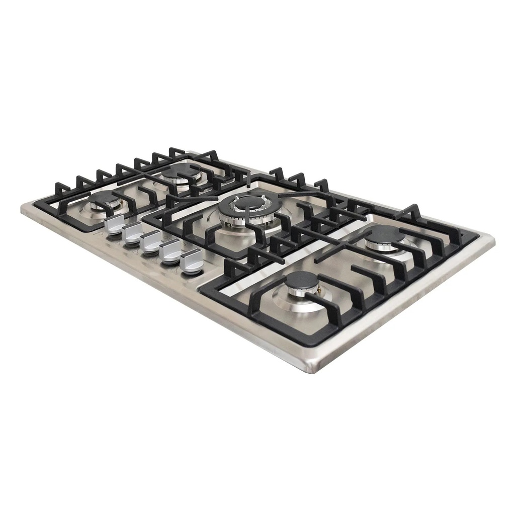 ENCIMERA EMPOTRABLE A GAS 5Q 86CM INOX/-CONTINENTAL