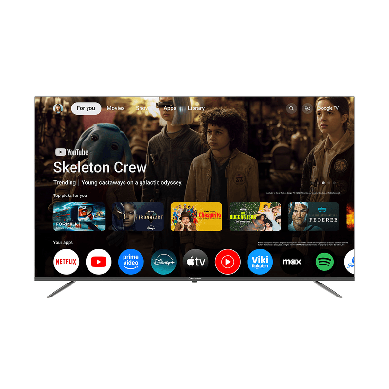 TELEVISOR UHD 4K 65" 5.0 GOOGLE TV NEGRO/-INDURAMA