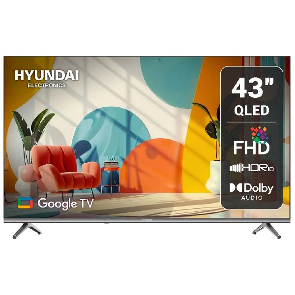 TELEVISOR FHD SMART 43" QLED GOOGLE TV NEGRO/-HYUNDAI