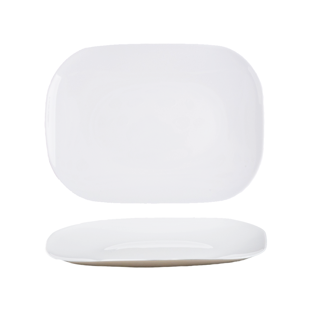 PLATO TENDIDO RECTANGULAR 12" BLANCO/-CASTELL