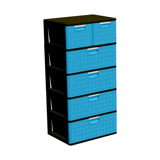 [CAJONERA SUPREMA DUO 5P CELESTE CAFE] CAJONERA SUPREMA DUO 5 PISOS CELESTE/CAFÉ - PICA