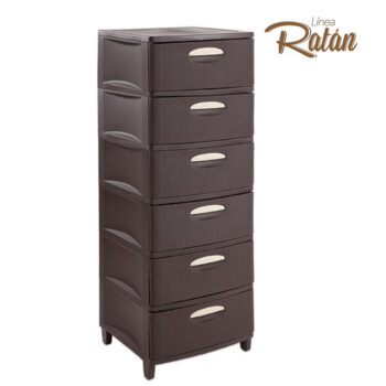 [CAJONERA SUPREMA 6P CAFE OSC] CAJONERA SUPREMA 6 PISOS CAFÉ OSCURO PICA