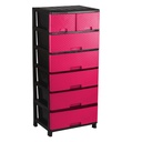 CAJONERA CAFÉ 6 PISOS EXTRA GIGANTE DUO RATAN