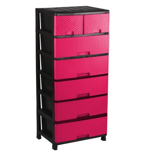 [CAJ EXT GI DU RA 6P CAFE] CAJONERA CAFÉ 6 PISOS EXTRA GIGANTE DUO RATAN