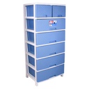 CAJA TURQUESA PASTEL 6 PISOS EXTRA GIGANTE DUO RATAN