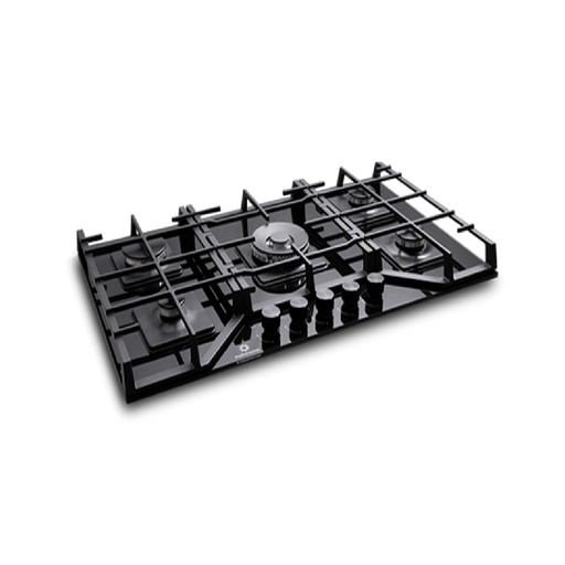 [EGI-905VDNE] ENCIMERA A GAS EMPOTRABLE INDURAMA 5 QUEMADORES 87 CM VIDRIO EGI-905VDNE