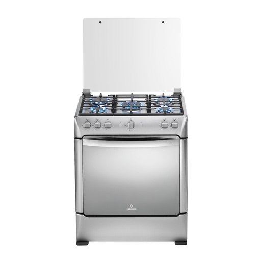 [TURIN ZAFIRO] COCINA A/GAS TURIN ZAFIRO 5Q C/GRILL 64X76X95 INOX/-INDURAMA