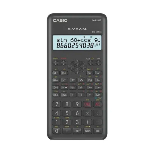 [FX-82MS] CALCULADORA PANT S-VPAM 240 FUNCIONES NEGRO - CASIO
