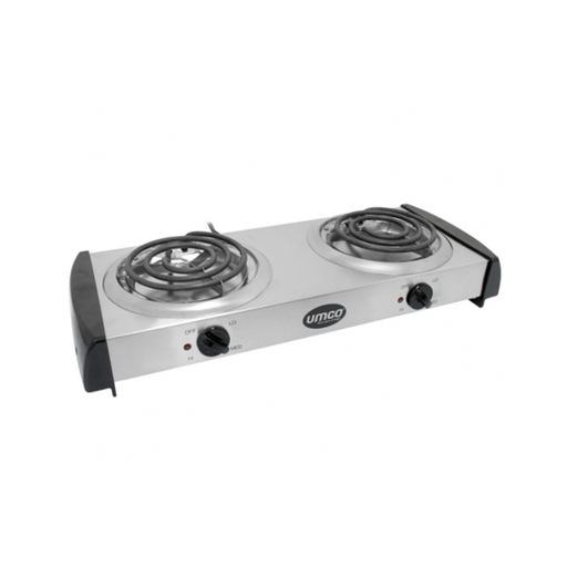 [5507] COCINETA ELEC 1500W 2Q INOX - UMCO