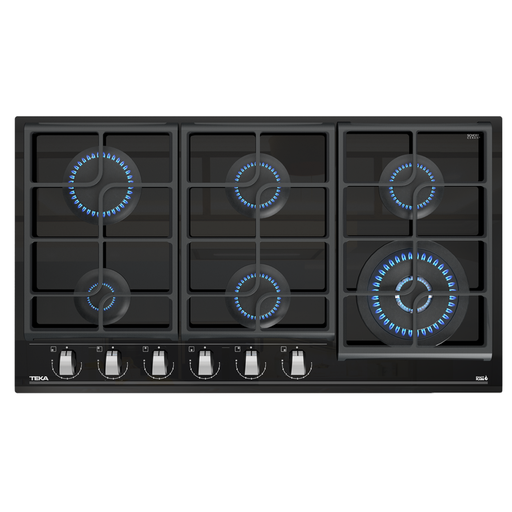 [GZC 96310 XBB (6.Q)] ENCIMERA EMPOTR A/GAS CRISTAL 6Q 90CM NEGRO - TEKA