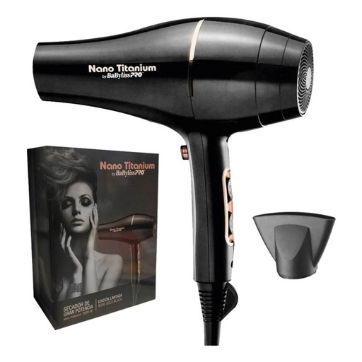 [B6176UX] SECADORA DE CABELLO 200W ROSE GOLD NEGRO/-BABYLISS