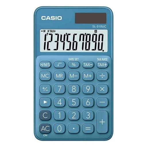 [SL-310UC-BU] CALCULADORA PORTATIL 10 DIGITOS PANTALLA GRANDE AZUL/-CASIO