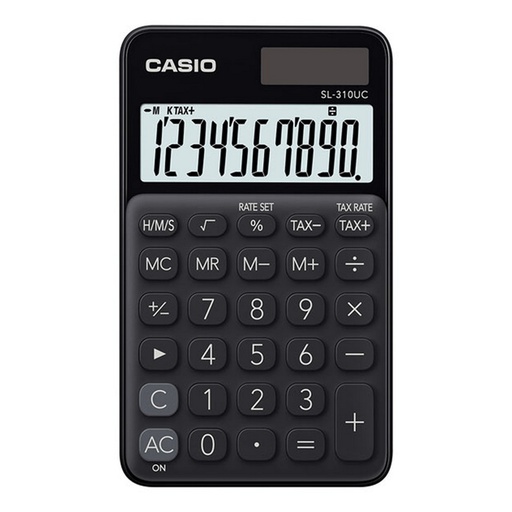 [SL-310UC-BK] CALCULADORA PORTATIL 10 DIGITOS PANTALLA GRANDE NEGRO/-CASIO