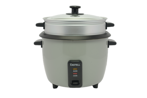 [CSTL-RC-8 C/VP] ARROCERA 1.5LT 500WTTS CON VAPORERA U/DOMESTICO GRIS/-CASTELL
