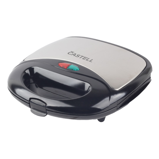 [CSTL-SLS1008] SANDUCHERA 2 PANES 750WTTS 110V R/ANTIADHERENTE  NEGRO/INOX -CASTELL