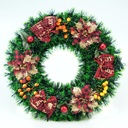 CORONA NAVIDEÑA CON ADORNO 48CM (CB) CN2301 SURTIDO/-JOHN JOHN