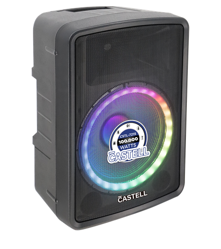 [CSTL-7215] CAJA AMPLIFICADA DE 15" BLUETOOTH USB MP3 MEMORY CARD 100.000W PMPO 45.5X55.5X74.5CM NEGRO/-CASTELL