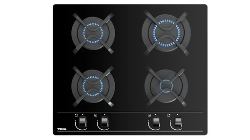 [GBC 64000 KBB] ENCIMERA EMPOTR A/GAS CRISTAL 4Q 60CM POTENCIA 7300W NEGRO/-TEKA