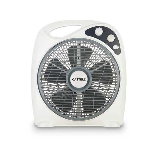 [CSTL-BF1220] VENTILADOR DE MESA 12" 3VL DE 5 ASPAS DE USO DOMESTICO  BLANCO/GRIS -CASTELL