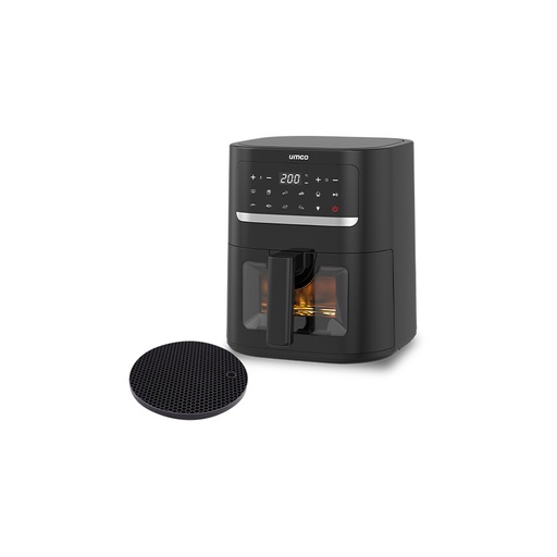 [6129] FREIDORA DE AIRE DIGITAL 4.5LT 1500W NEGRO/-UMCO 6129