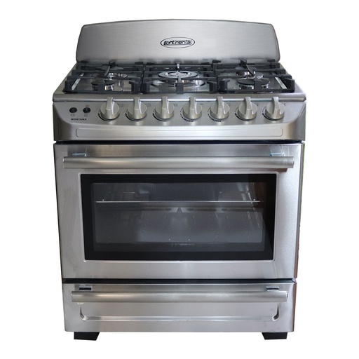 [MONTANA] COCINA 5Q CON HORNO GRILL INOX-CONTINENTAL