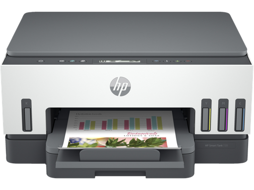 [HP-720] IMPRESORA HP MULTIFUNCION IMPRIME/COPIA Y SCANEA WIFI SMART TANK GRIS/BLANCO