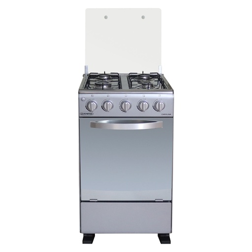 [CAROLINA] COCINA A GAS 21" 4Q CON HORNO ACERO INOX -CONTINENTAL