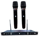 MICROFONO DOBLE INALAMBRICO PROFESIONAL NEGRO-ITALY