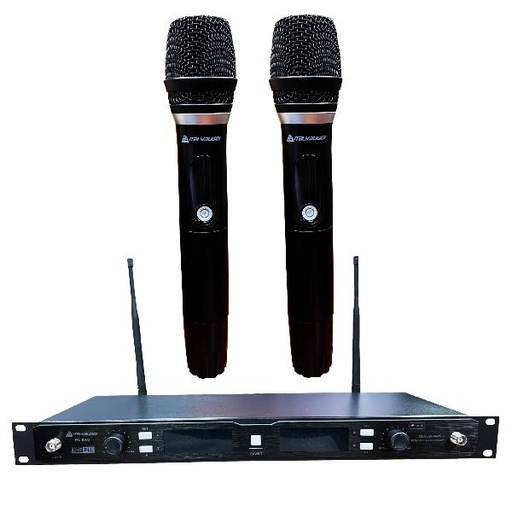 [ITL-820] MICROFONO DOBLE INALAMBRICO PROFESIONAL NEGRO-ITALY