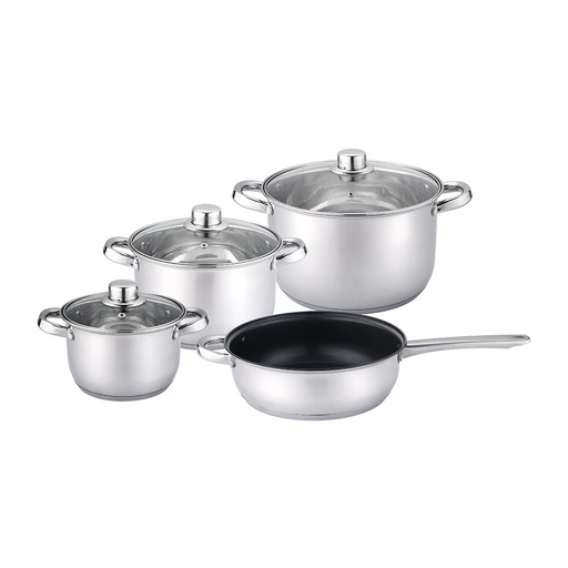 [CSTL-7G049(P)] JUEGO DE OLLAS A INDUCCION, GAS Y ELECTRICA 7PZA  -CASTELL