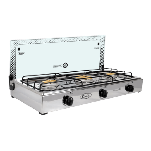 [POMPEYA 3Q T/V] COCINETA A GAS POMPEYA 3Q TAPA VIDRIO -KOMBO