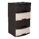 CAJONERA MADEIRA GLAMOUR 4PSO CAFE/BEIGE -PICA