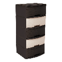 CAJONERA MADEIRA GLAMOUR 5P CAFE/BEIGE