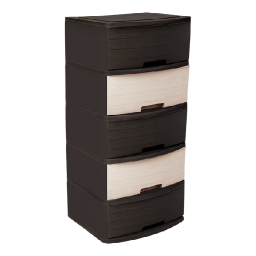 [CAJONERA MADEIRA GLAMOUR 5P CAFE/BEIGE] CAJONERA MADEIRA GLAMOUR 5P CAFE/BEIGE