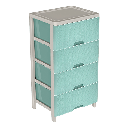 CAJONERA YUTE DE 4 PISO MENTA/BEIGE -PICA