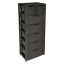 CAJONERA PLAST. SUPREMA DUO RATAN 6P CAFE/-PICA