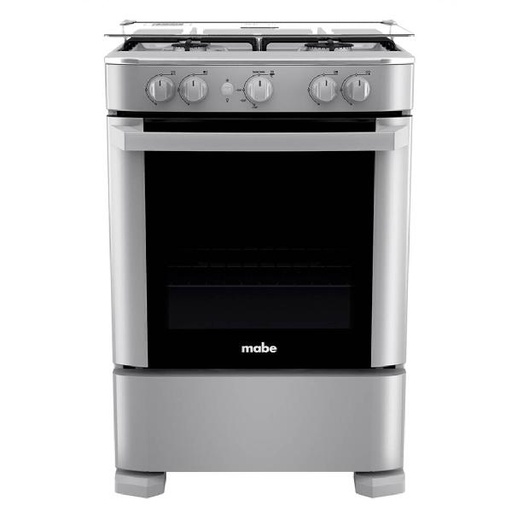 [EM6020SG1] Cocina a gas Mabe  4 quemadores, 52 cm color acero inoxidable, Parrilla hierro fundido