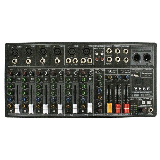 [ITL-10] MEZCLADOR MIXER PROF/AUDIO 10 CANALES NEGRO/-ITALY ITL-10