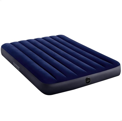 [64758] COLCHÓN INFLABLE  2PZAS (137X191X25CM) AZUL/-INTEX