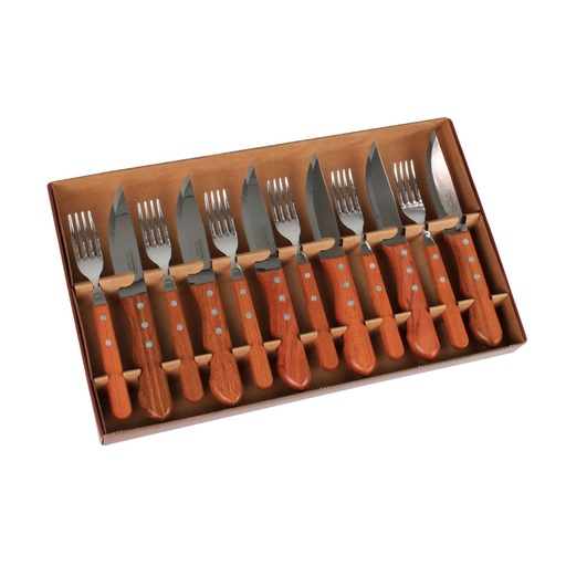 [22399/063] CUCHILLO/TENEDOR P/ASADO JGO -TRAMONTINA