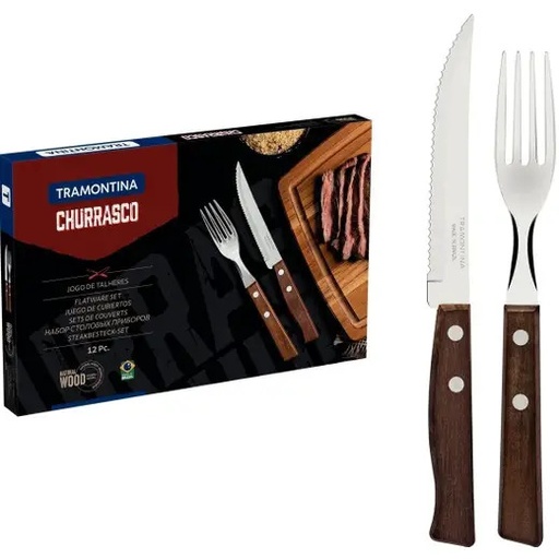 [22299/002] CUBIERTO P/ASADO X12 PZAS -TRAMONTINA