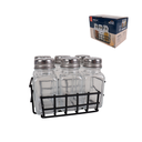 CONDIMENTERO DE VIDRIO X6 PZAS 80ML -BIG HOME