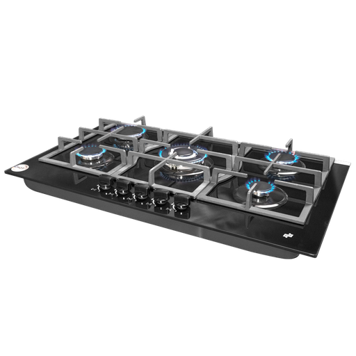 [BP04267] ENCIMERA MUNICH II 5Q VIDRIO TEMPLADO NEGRO BP