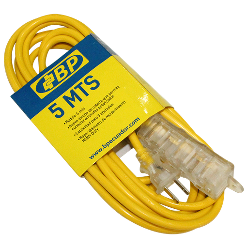 [BP00644] EXTENSION DE 5 MTS 3 TOMAS AMARILLO/-BP