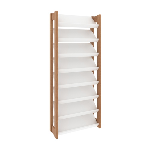 [AZ1006.0004] ZAPATERA ALTA BLANCO/ALMENDRA