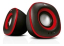 PARLANTE MULTIMEDIA 6W USB CONEXION DE 3.5MM ROJO/-XTECH