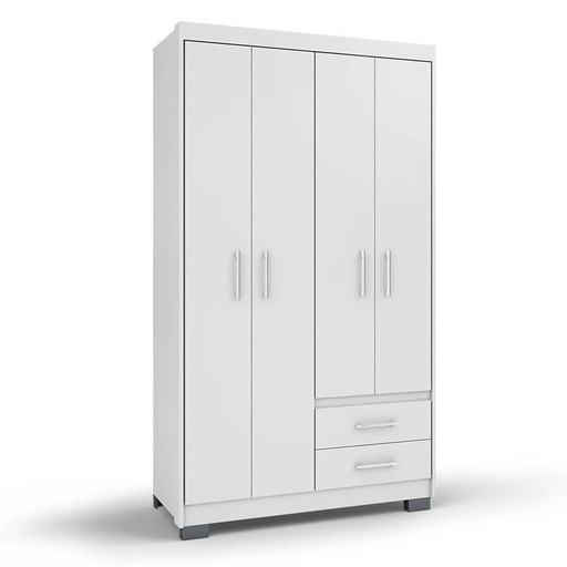 [02.1196.44] ROPERO PRIMACY 4PTAS 2 CAJONES BLANCO/-BATROL