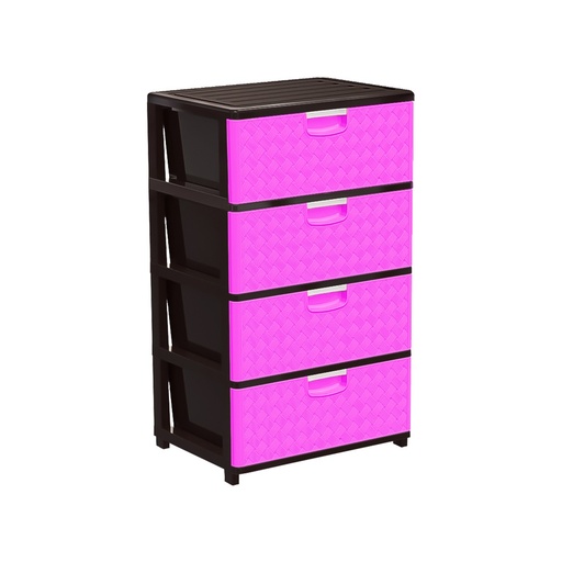 [CAJONERA SUPREMA RATAN 4P FUCSIA] CAJONERA SUPREMA RATAN 4PSO FUCSIA/-PICA