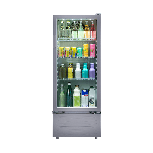 [VFV-215 ESC BL] VITRINA REFRIGERADORA 215LT NO FROST VIDRIO PANORAMICO 0 A -7.2ºC 54.5X54X141.5CM BLANCO/-INDURAMA