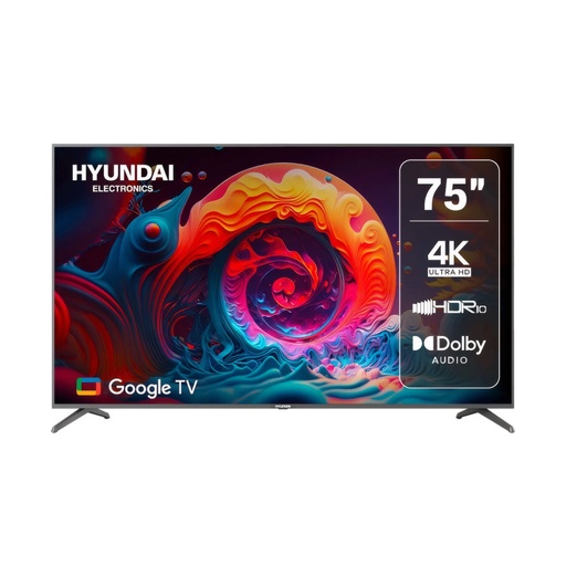 [HYLED7505G] TELEVISOR SMART 4K 75" GOOGLE TV NEGRO/-HYUNDAI